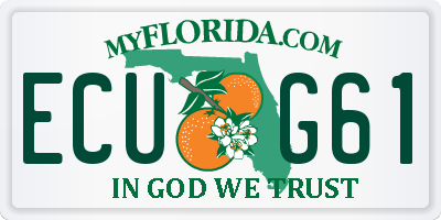FL license plate ECUG61