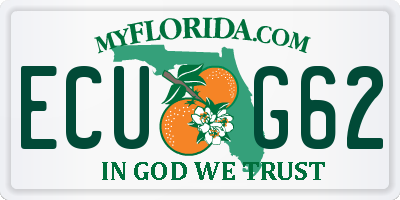 FL license plate ECUG62