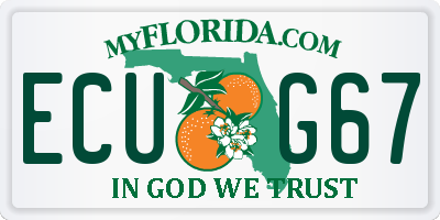 FL license plate ECUG67