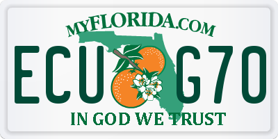 FL license plate ECUG70