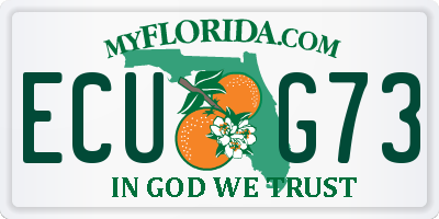 FL license plate ECUG73