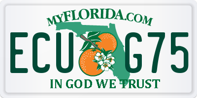 FL license plate ECUG75