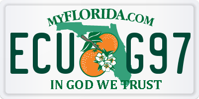FL license plate ECUG97