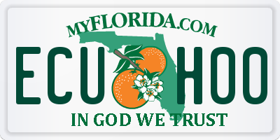 FL license plate ECUH00
