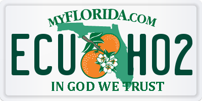 FL license plate ECUH02