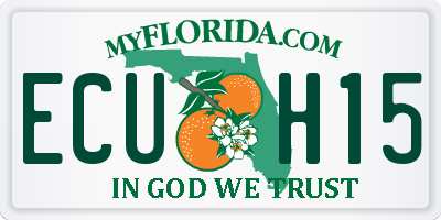 FL license plate ECUH15