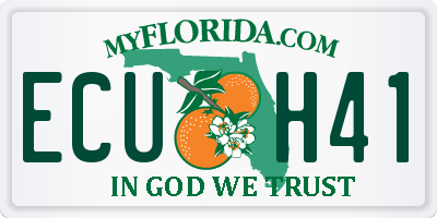 FL license plate ECUH41