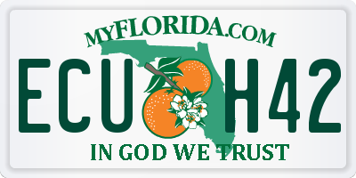FL license plate ECUH42