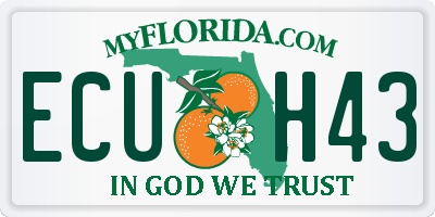 FL license plate ECUH43