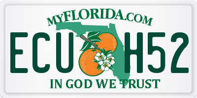 FL license plate ECUH52