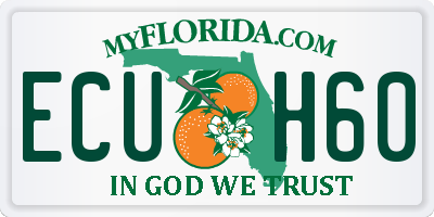 FL license plate ECUH60