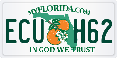 FL license plate ECUH62
