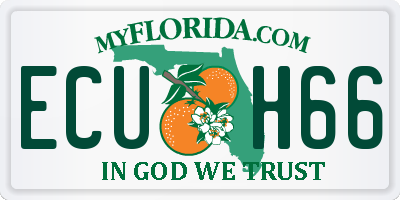 FL license plate ECUH66