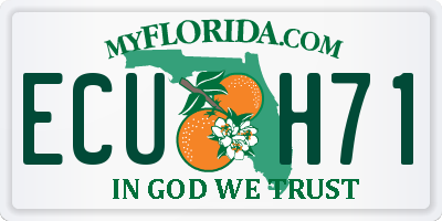 FL license plate ECUH71