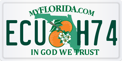 FL license plate ECUH74