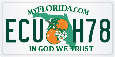 FL license plate ECUH78