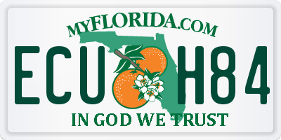 FL license plate ECUH84