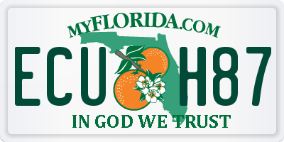 FL license plate ECUH87