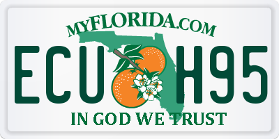 FL license plate ECUH95