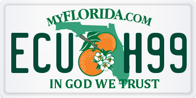 FL license plate ECUH99