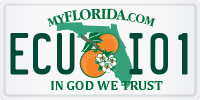 FL license plate ECUI01
