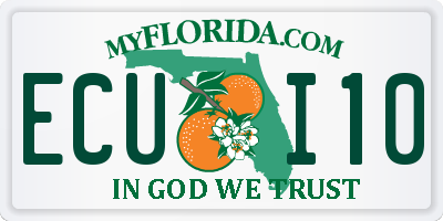 FL license plate ECUI10