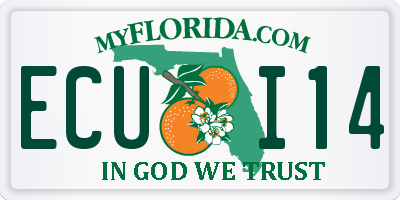 FL license plate ECUI14