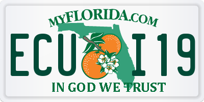 FL license plate ECUI19