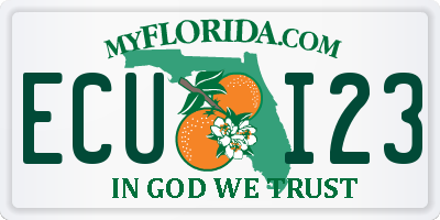 FL license plate ECUI23