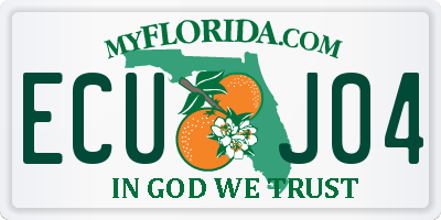 FL license plate ECUJ04