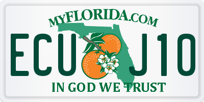 FL license plate ECUJ10