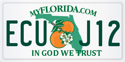FL license plate ECUJ12
