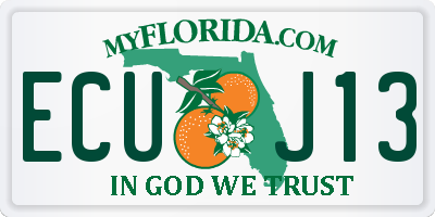 FL license plate ECUJ13