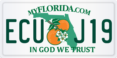 FL license plate ECUJ19