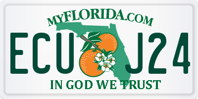 FL license plate ECUJ24