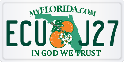 FL license plate ECUJ27