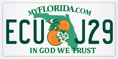 FL license plate ECUJ29