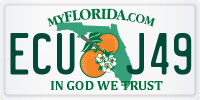FL license plate ECUJ49