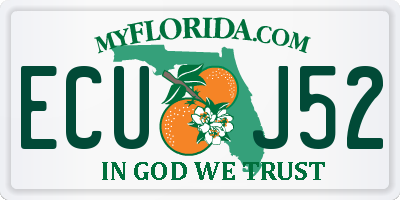 FL license plate ECUJ52