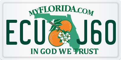 FL license plate ECUJ60