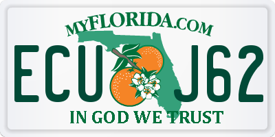 FL license plate ECUJ62