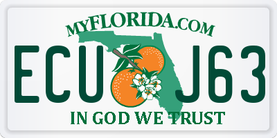 FL license plate ECUJ63