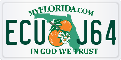 FL license plate ECUJ64