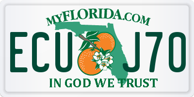 FL license plate ECUJ70