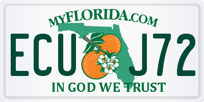 FL license plate ECUJ72