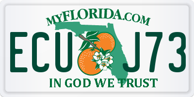 FL license plate ECUJ73