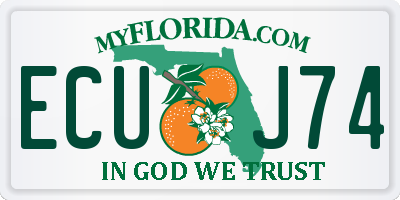 FL license plate ECUJ74