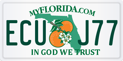 FL license plate ECUJ77
