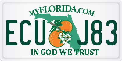 FL license plate ECUJ83