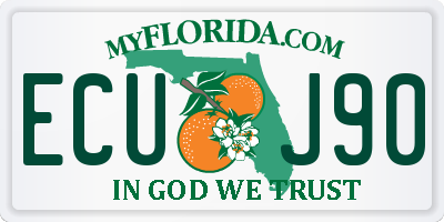 FL license plate ECUJ90